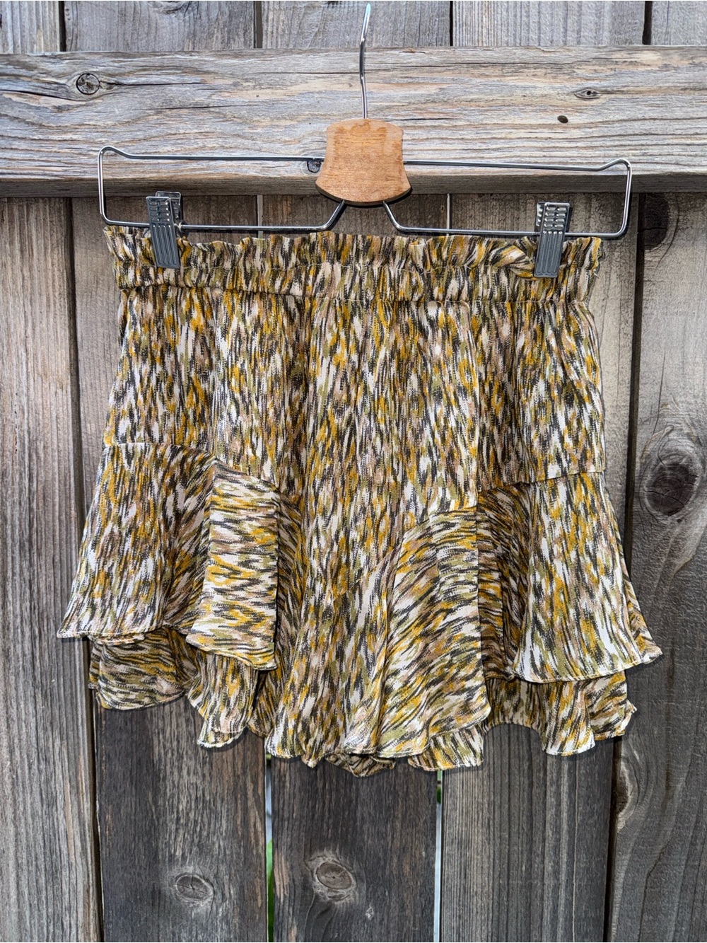 Isabel Marant Étoile Sornel Tiered Wool-Blend Shorts Size 34/US 2 - Picture 6 of 13